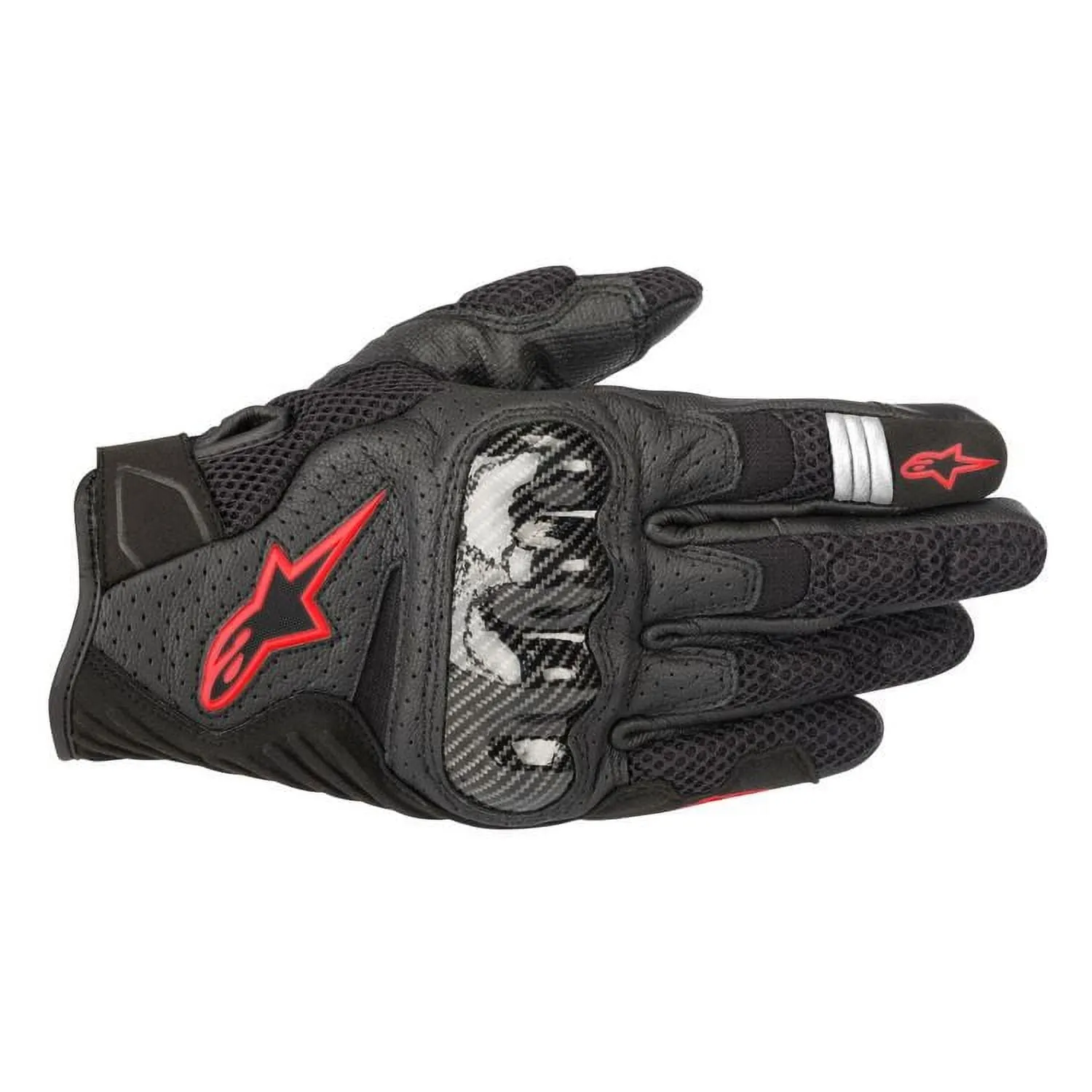 Alpinestars Men’s SMX-1 Air v2 Black and Fluorescent Red Gloves