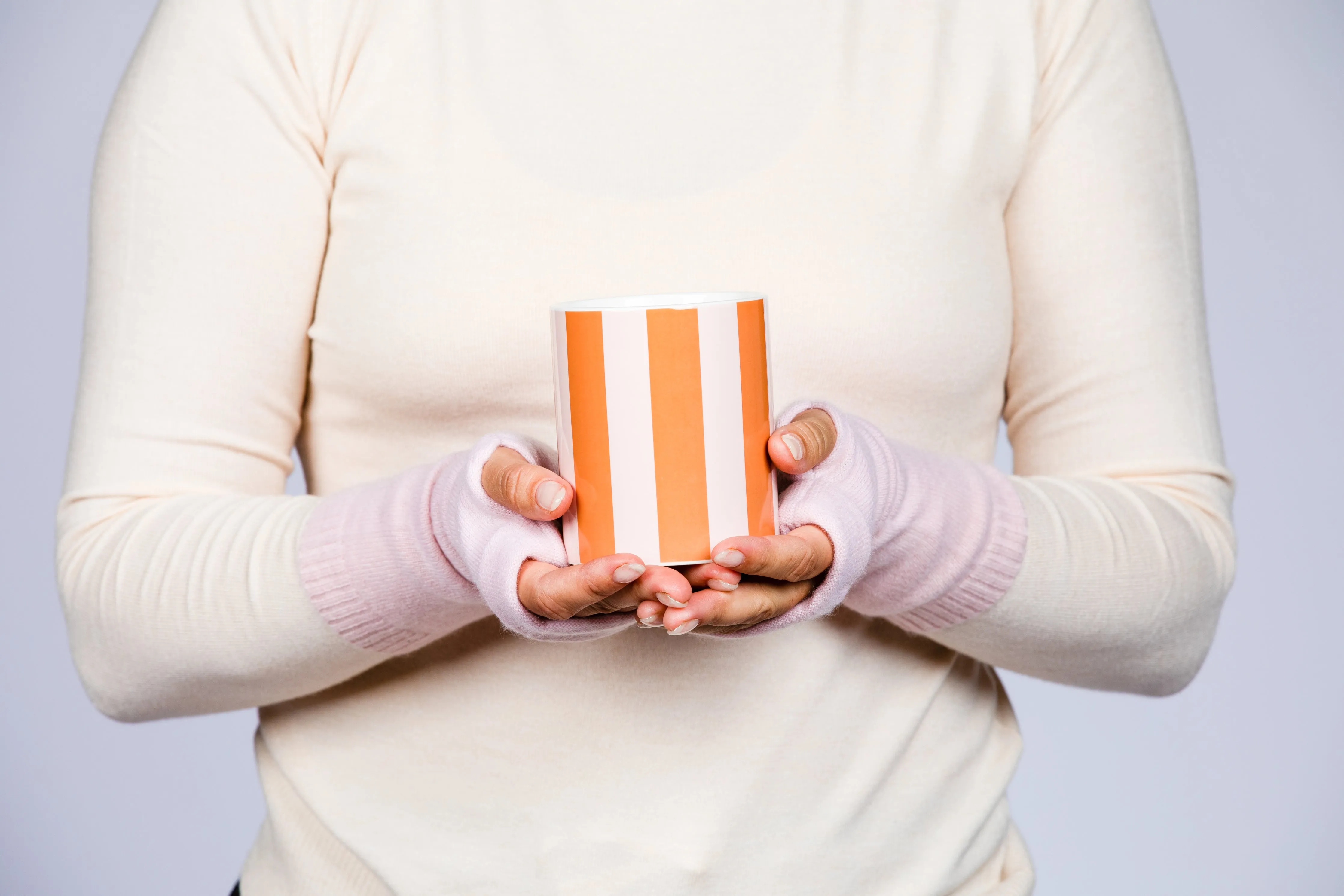 Baby Pink - Cashmere Fingerless Gloves