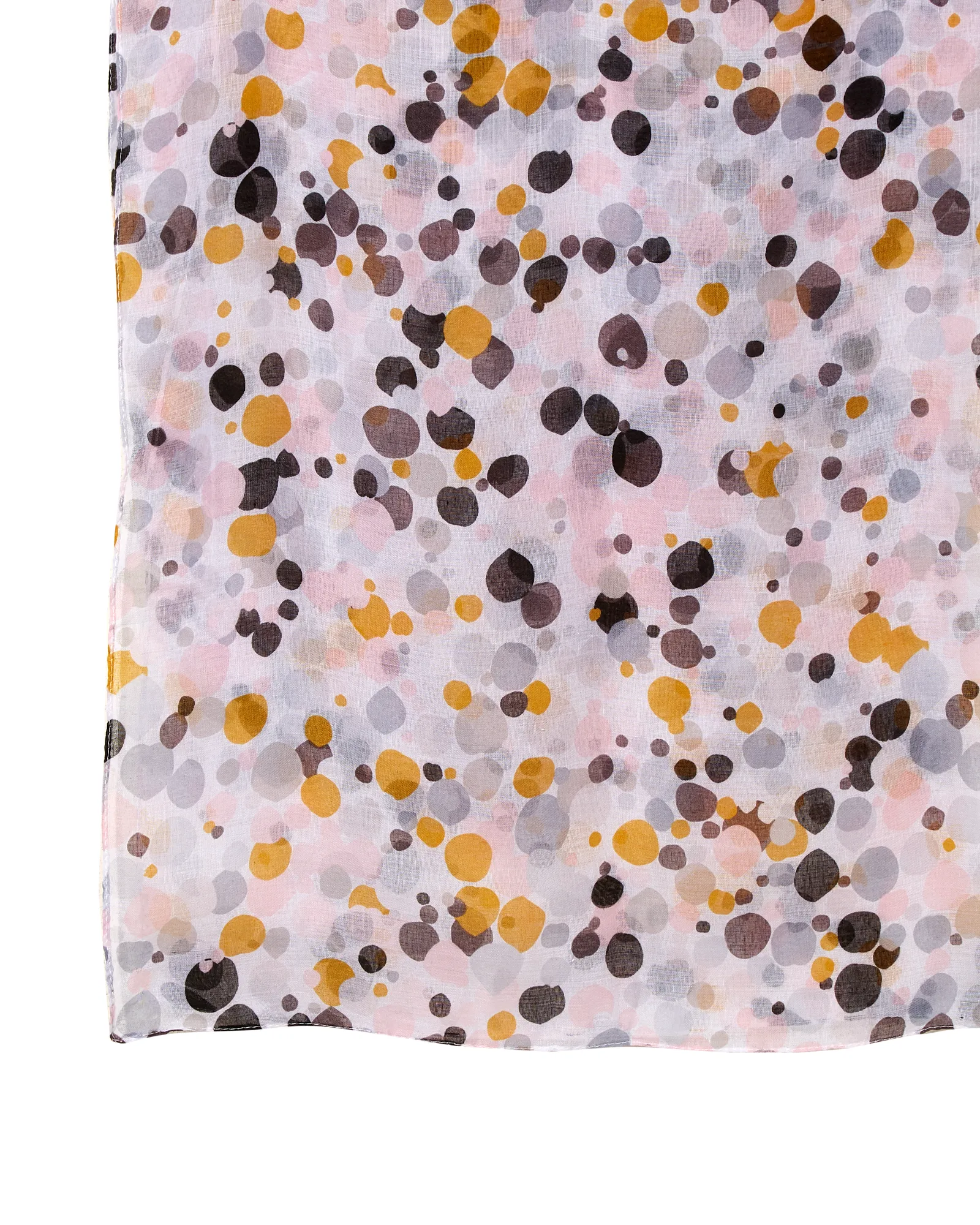 Bali Polka-Dot Scarf | White / Yellow