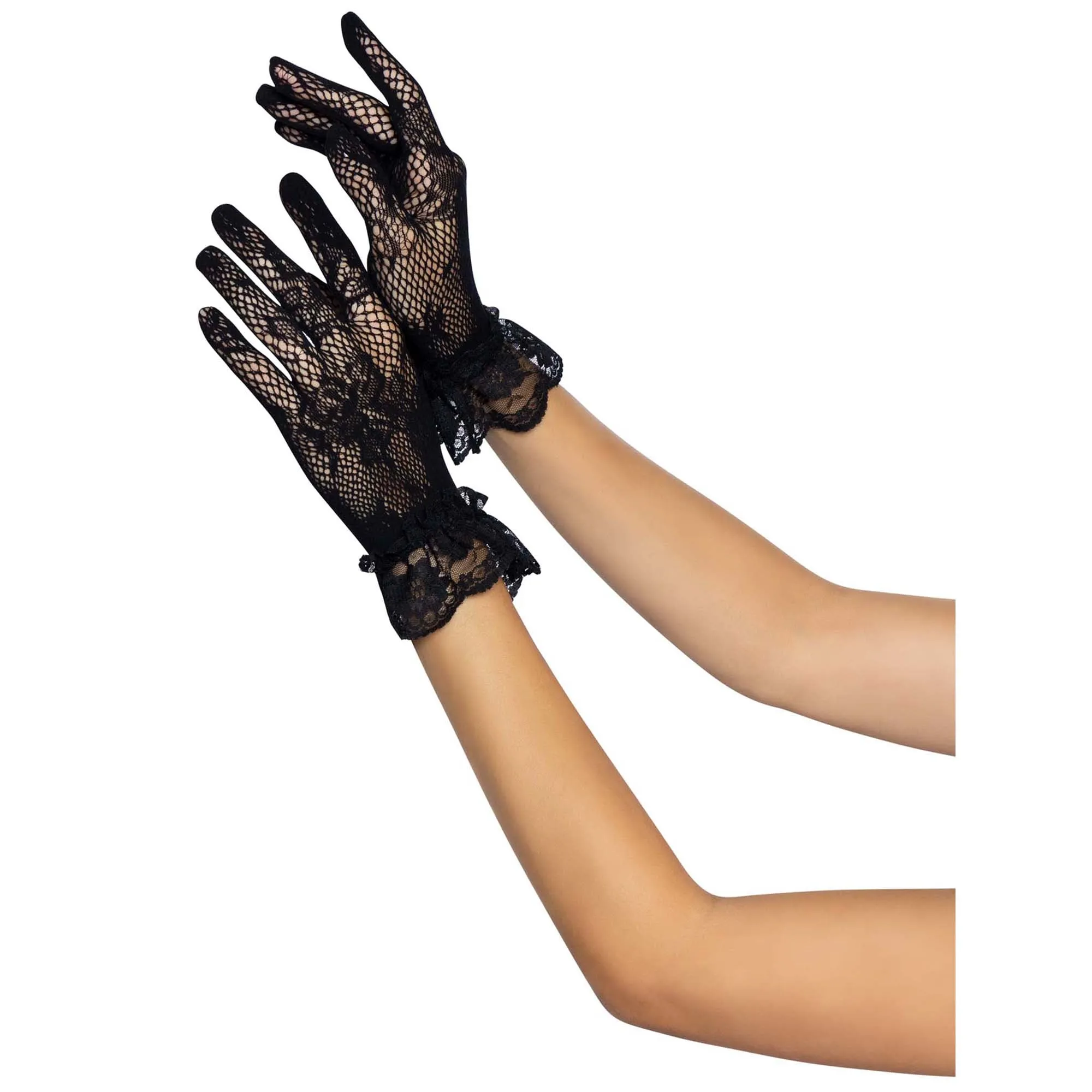 Black Mesh Gloves for Adults, 1 Count