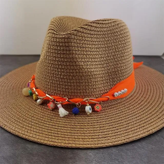 Boho Brim Wool Felt Fedora Panama Hat