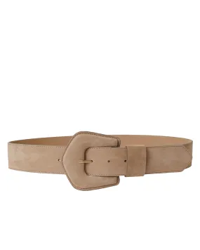 Bret Nubuck Belt in Light Taupe