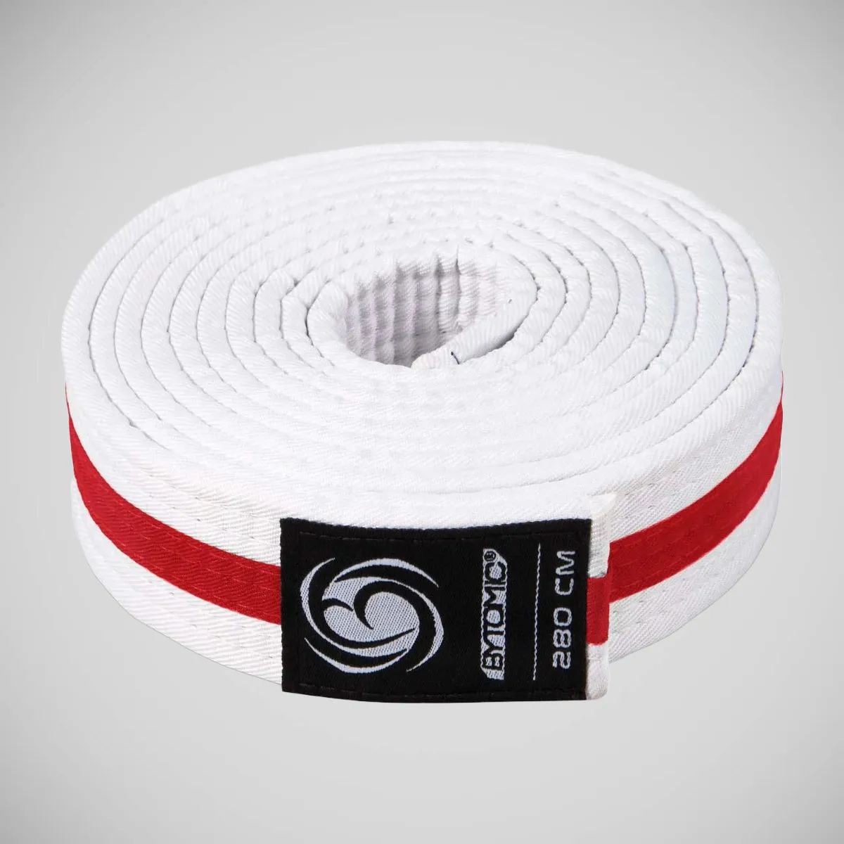 Bytomic Striped Polycotton Martial Arts Belt Pack of 10 White/Red