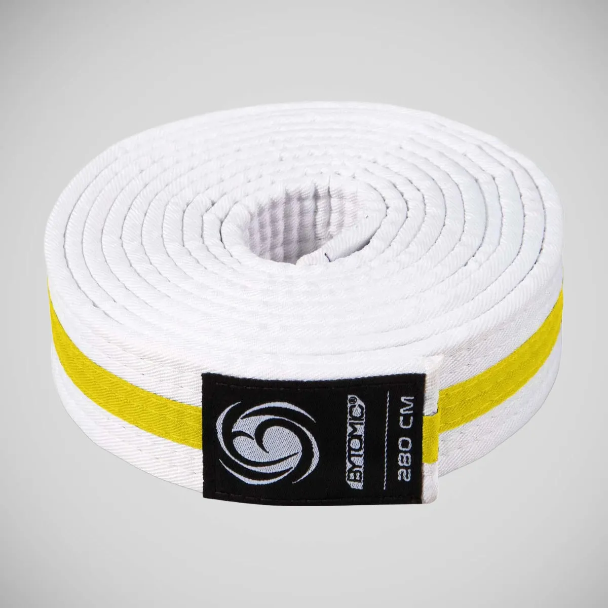 Bytomic Striped Polycotton Martial Arts Belt Pack of 10 White/Yellow