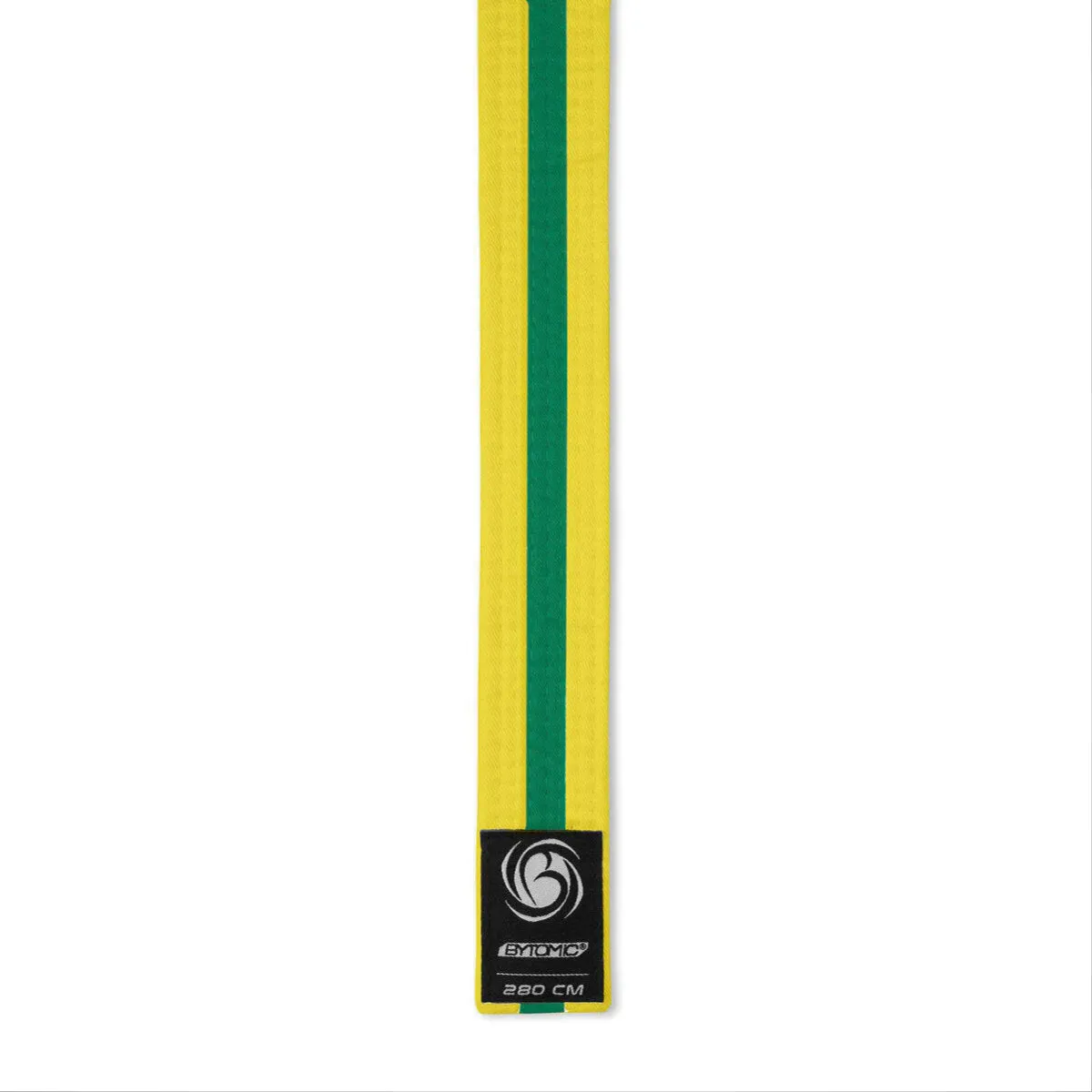 Bytomic Striped Polycotton Martial Arts Belt Pack of 10 Yellow/Green