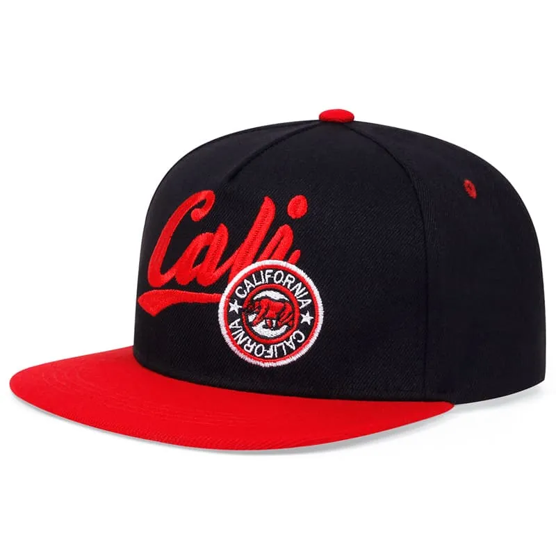 California Black & Red Snapback Cap