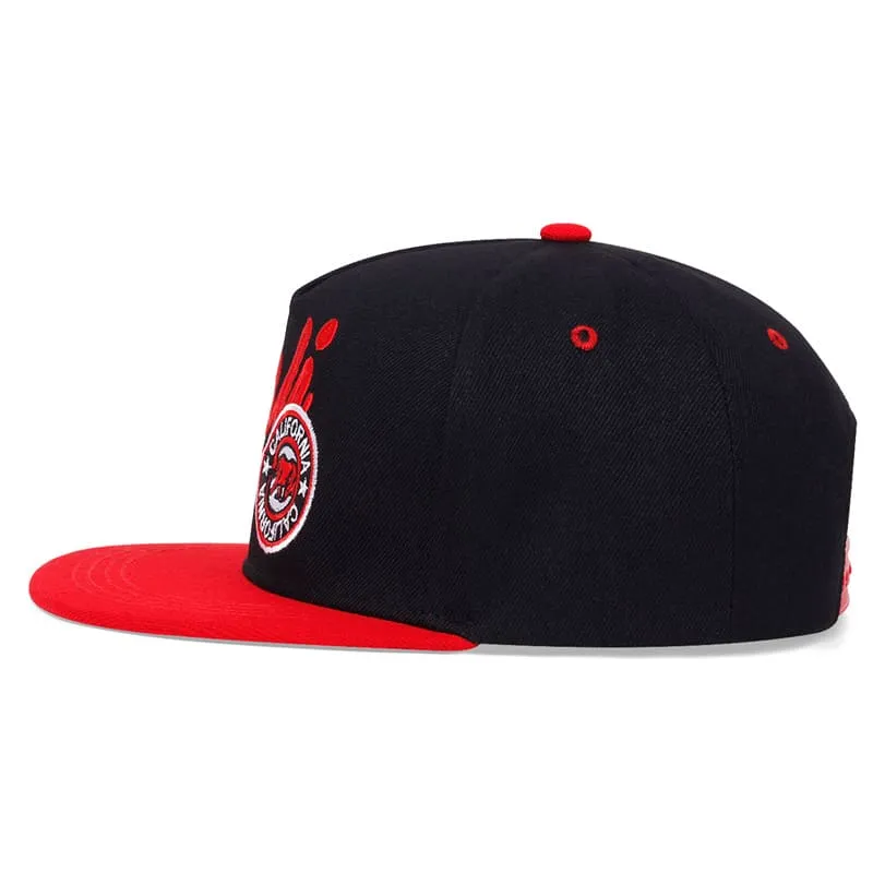 California Black & Red Snapback Cap