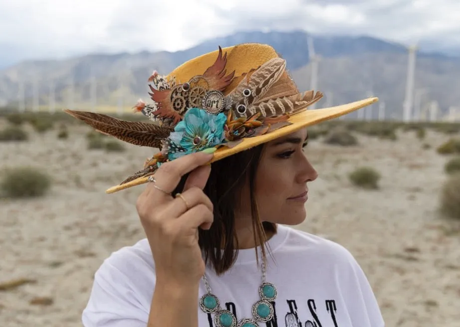 Desert Mirage: One-of-a-Kind  Boho Hat by Sherri Baldy