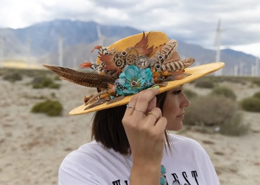 Desert Mirage: One-of-a-Kind  Boho Hat by Sherri Baldy