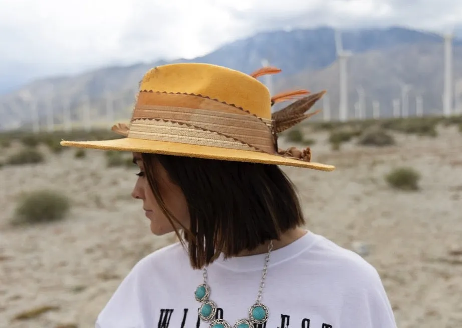 Desert Mirage: One-of-a-Kind  Boho Hat by Sherri Baldy