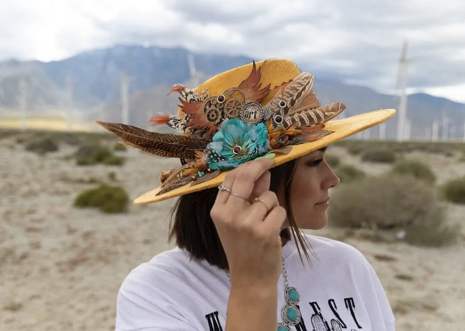 Desert Mirage: One-of-a-Kind  Boho Hat by Sherri Baldy