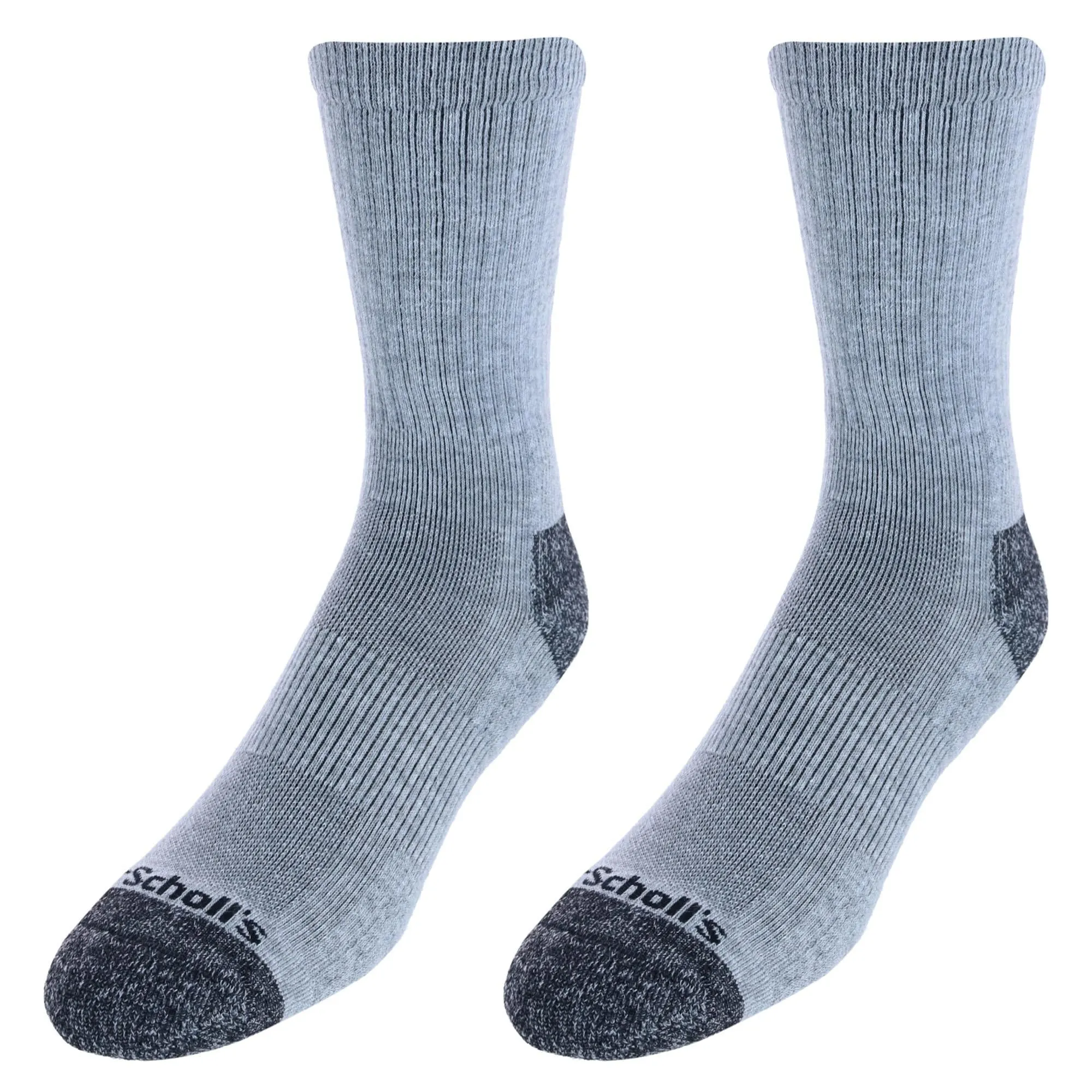 Dr. Scholl's Men's Crew Compression Work Socks (2 Pair Pack)