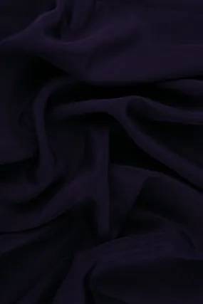 Eggplant Silk Crepe de Chine Fabric