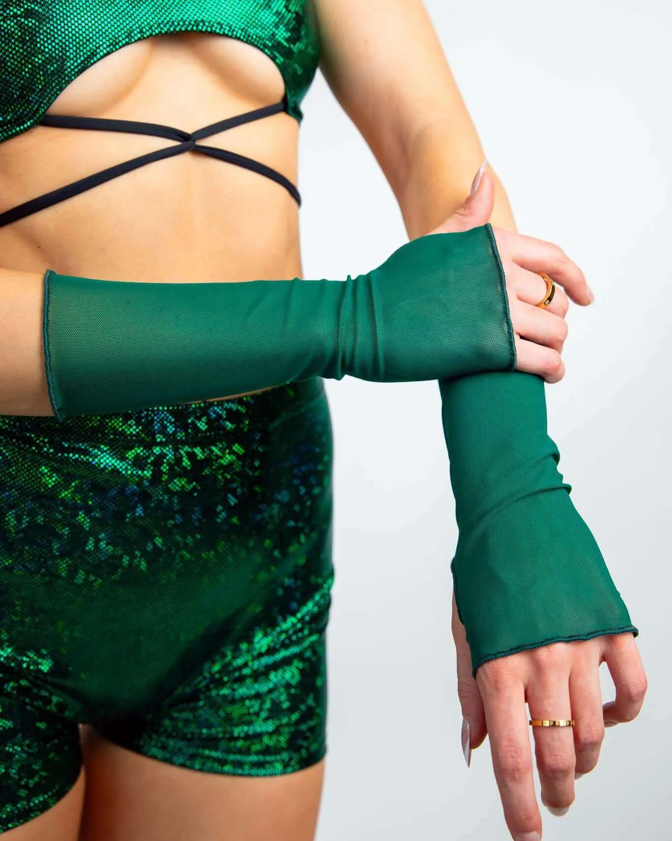 Emerald Mesh Gloves