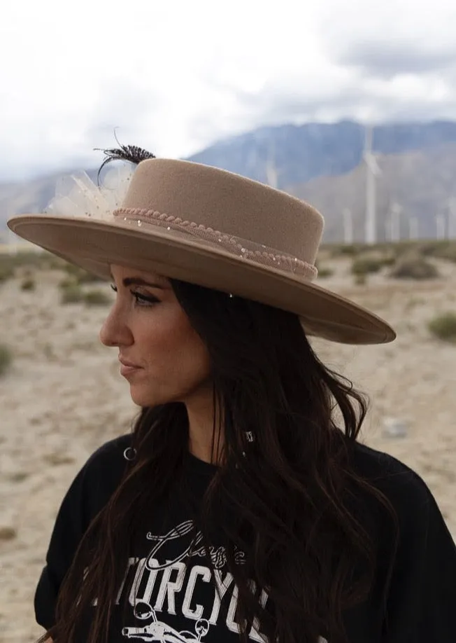 Ethereal Blossom: One-of-a-Kind  Boho Hat by Sherri Baldy