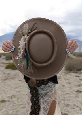 Ethereal Blossom: One-of-a-Kind  Boho Hat by Sherri Baldy