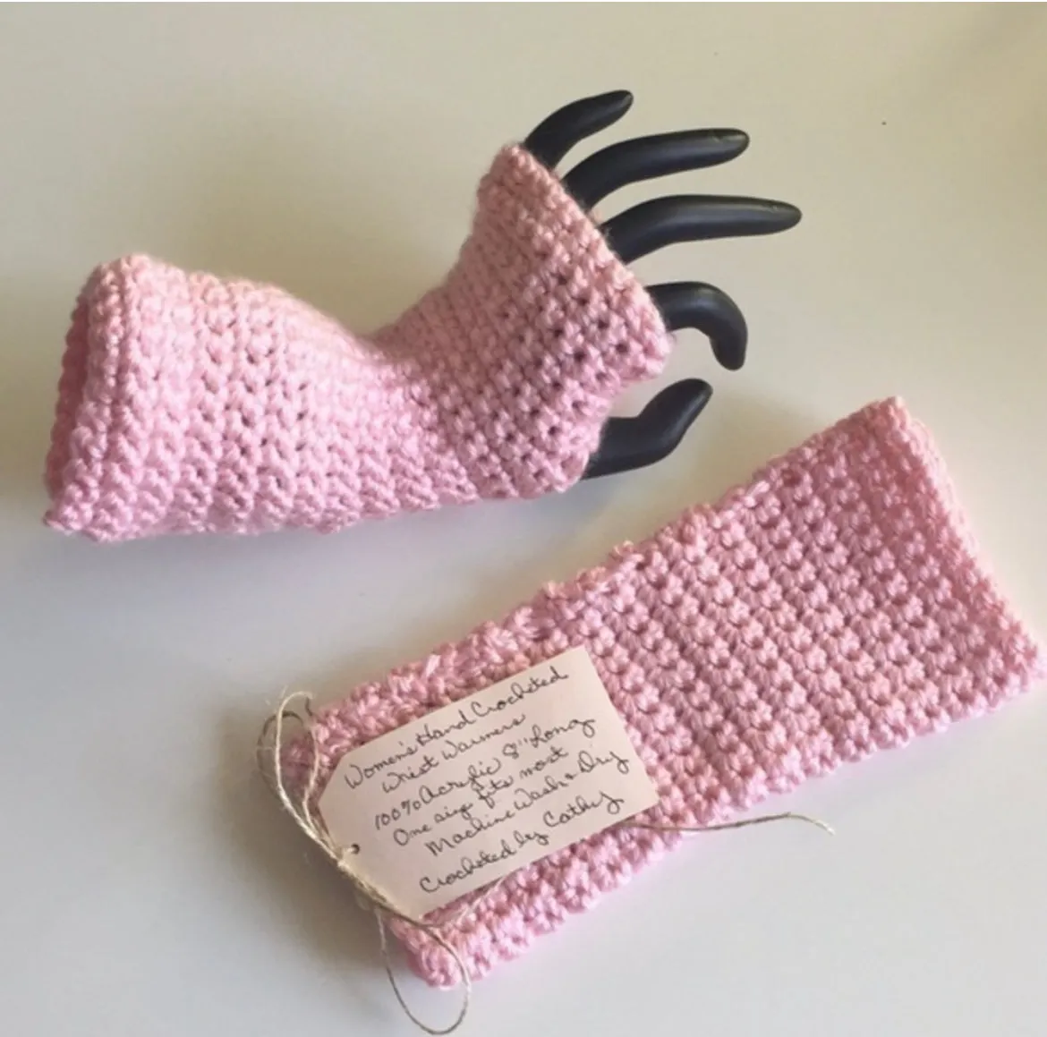 Extra Soft Pastel Baby Pink Writing Tech Fingerless Gloves Crochet Knit Gaming Texting Wrist Warmers Handmade Fashion Gift Women Accessory