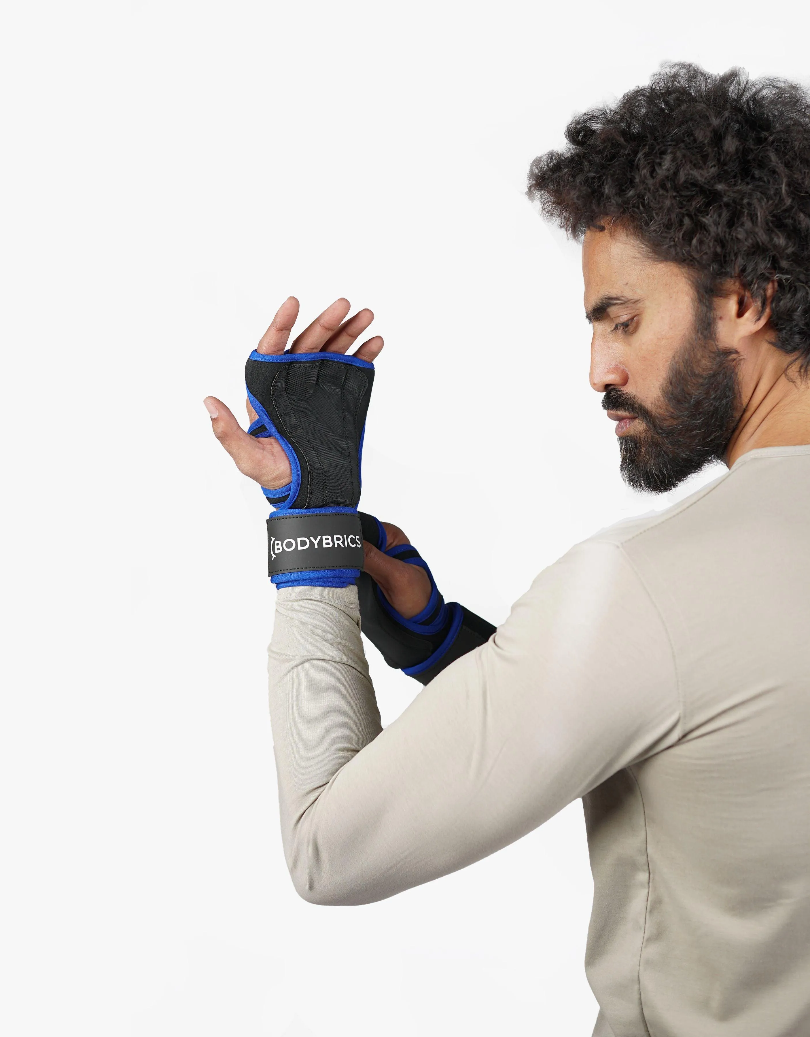 Fingerless Gloves - Blue