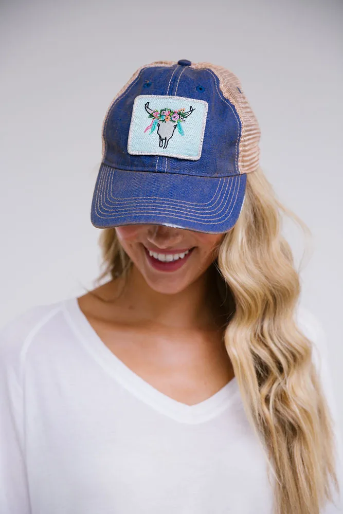 FLORAL STEER PATCH HAT