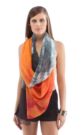 HAND SHIBORI TIE DYE SCARF