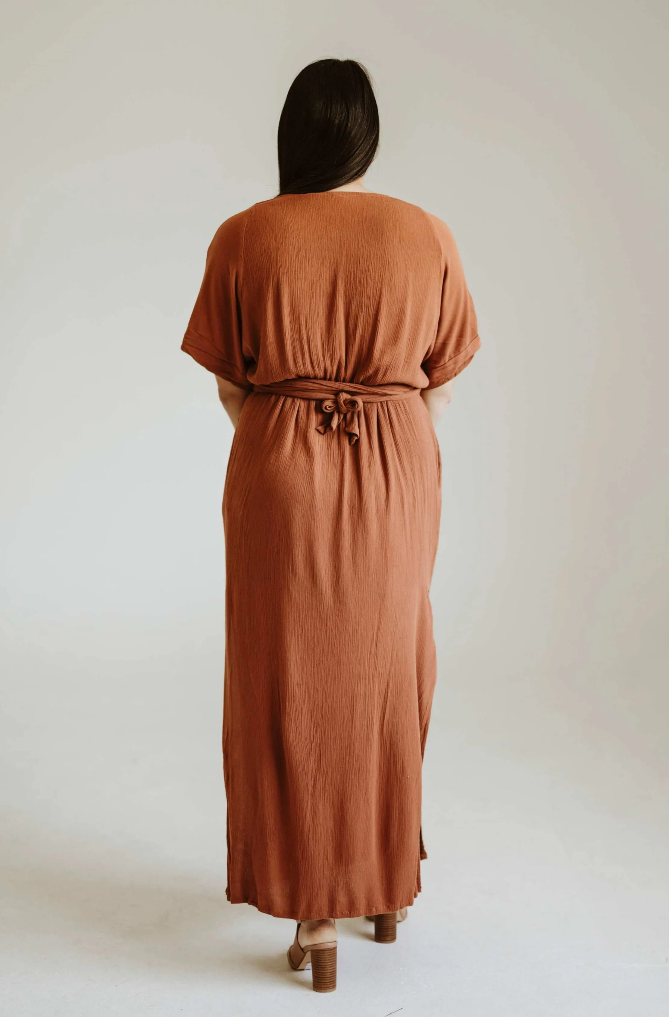 Hazel & Folk Melody Maxi Gown - Cinnamon