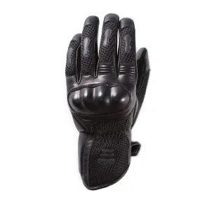 Helstons WIND MESH summer black leather glove