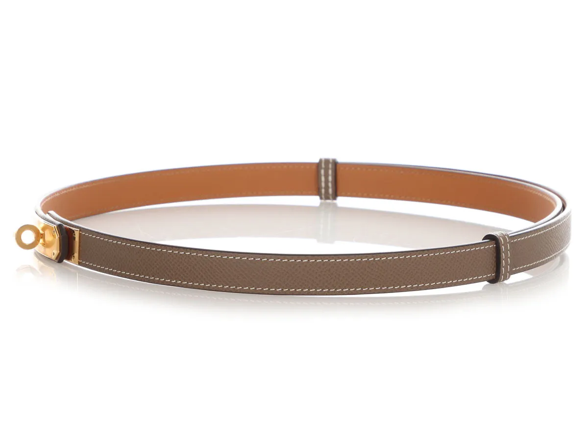 Hermès Etoupe Kelly Belt 18mm