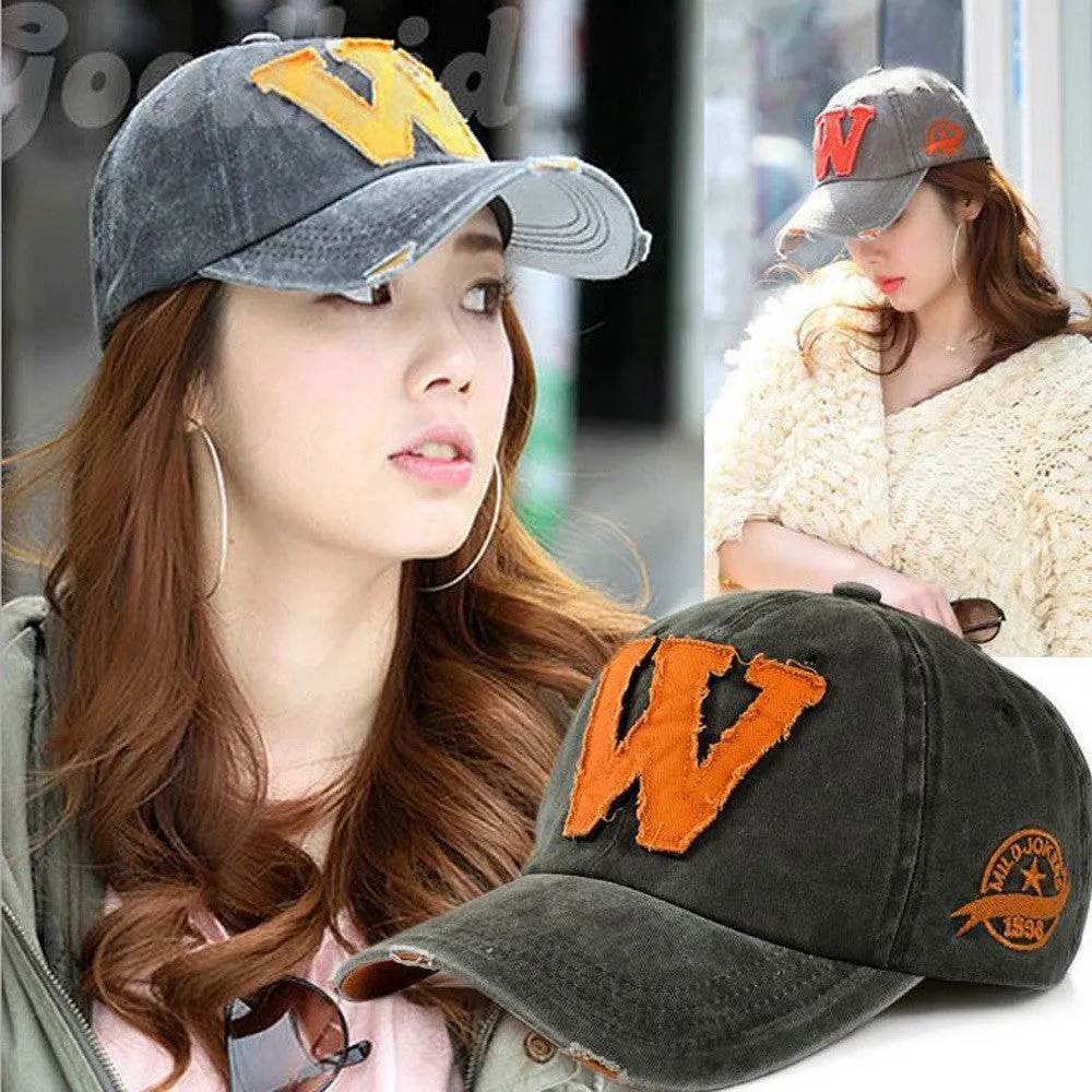 Hip-pop Caps Cotton Embroidery Letter W Baseball Cap Snapback Caps Sports Hat Fashion Women and Men caps