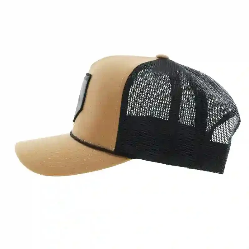 Hooey High Profile Tan/Black Cap-Tibbs Roughy Patch