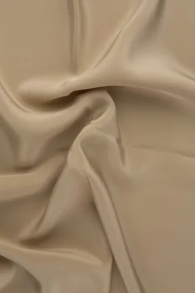 Khaki Silk Crepe de Chine Fabric