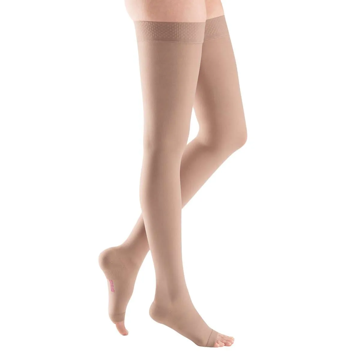 mediven plus 20-30 mmHg thigh beaded topband open toe petite