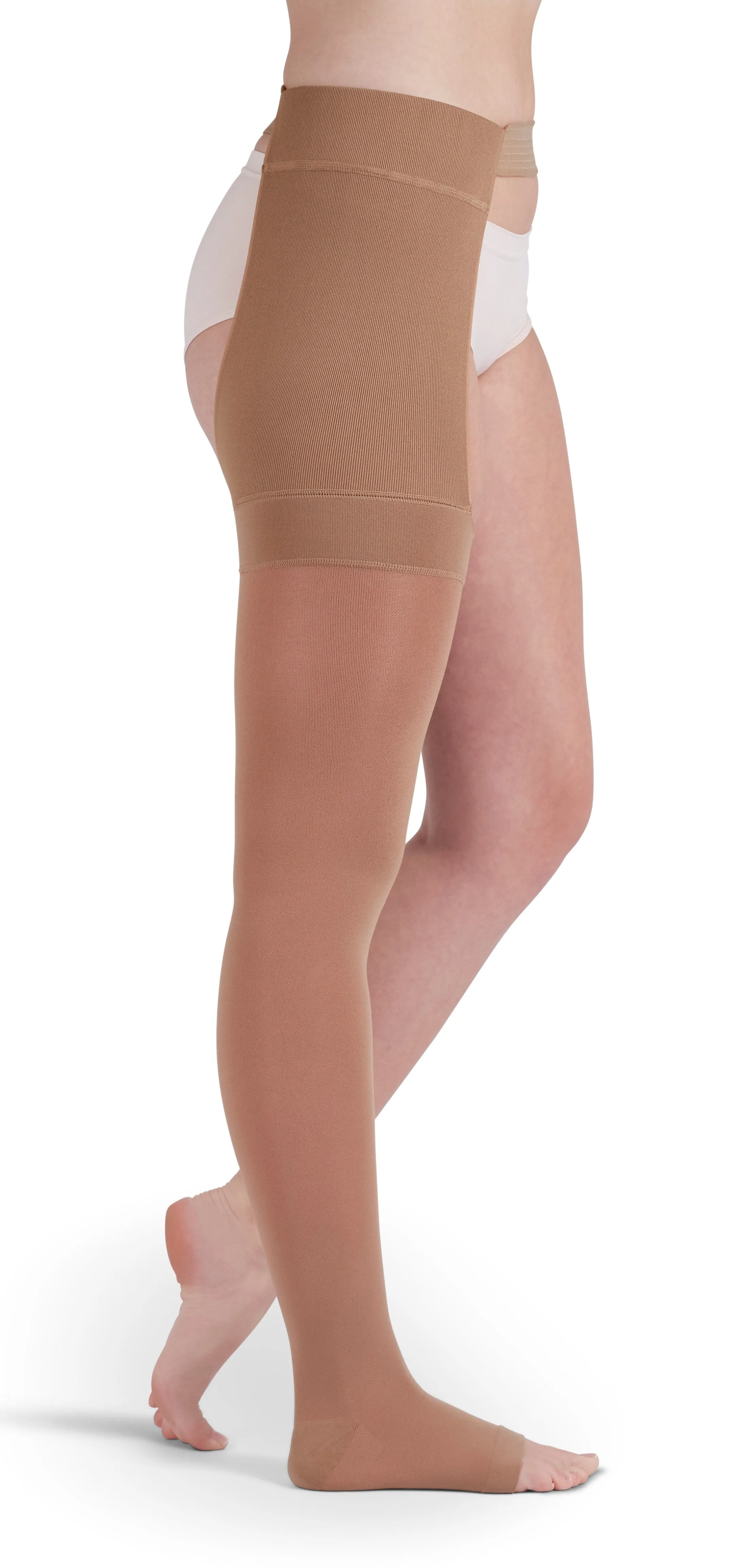 mediven plus 30-40 mmHg thigh waist attachment right open toe standard