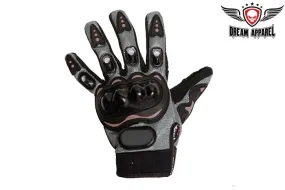 Men's Grey Mesh Racing Gloves