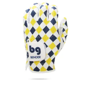 Navy & Gold Mesh Team Golf Glove