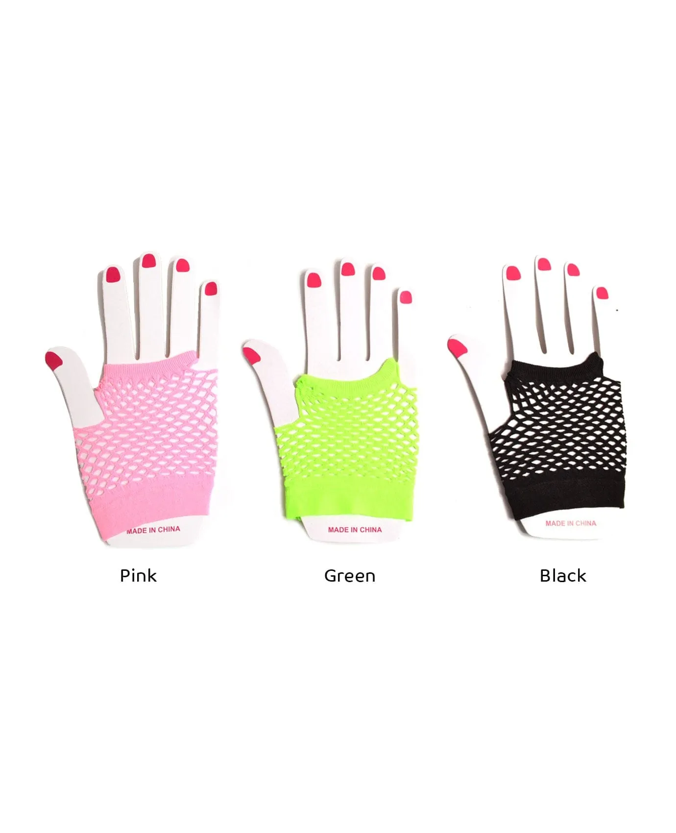 Neon Fishnet Gloves