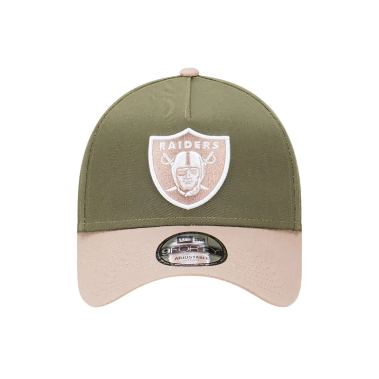 New Era Las Vegas Raiders 9FORTY A Frame Cap - New Olive/Ash Brown