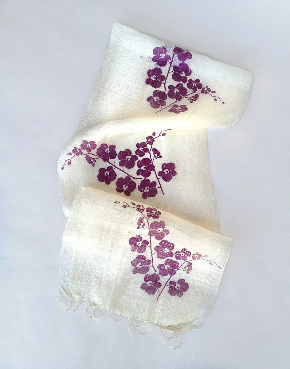 Orchid Silk Scarf