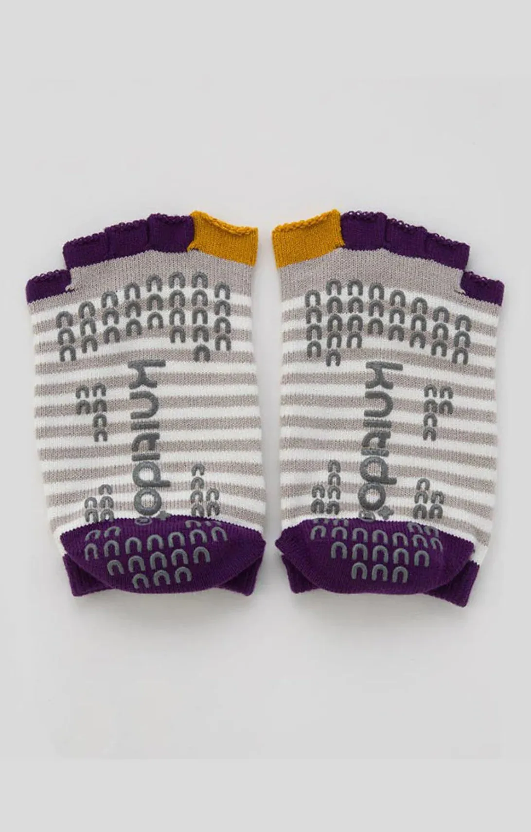 Organic Cotton Stripes Open Toe Grip Liner Socks