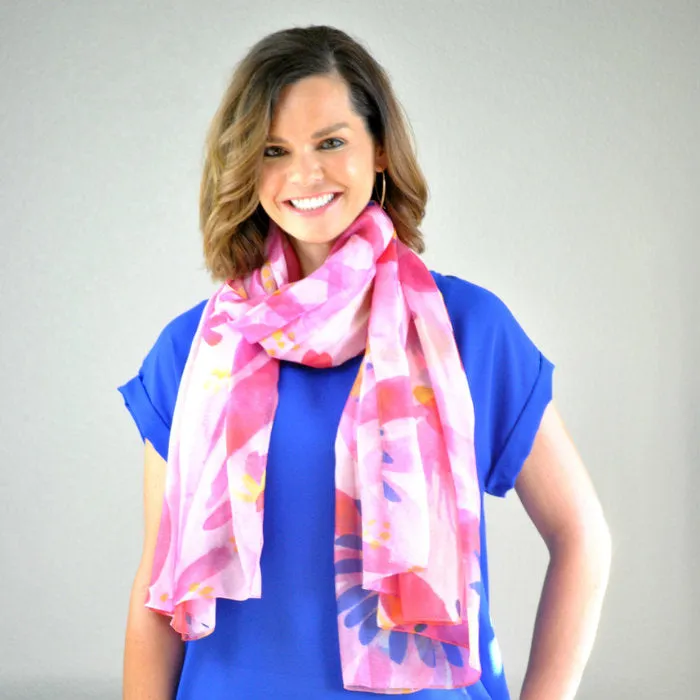 Pink Floral Silk Kimono/Sarong