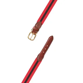 Red & Black Belgian Surcingle Dog Collar