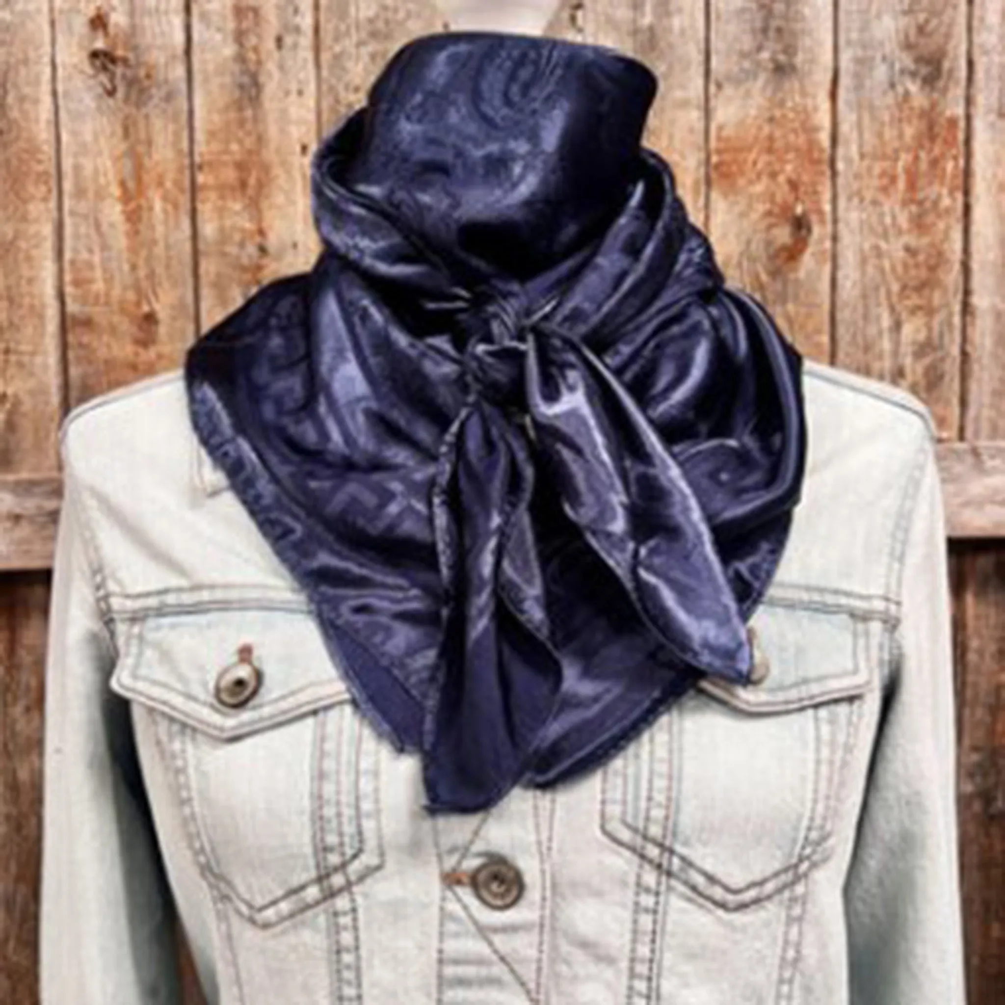 Rodeo Drive Navy Jacquard Wild Rag