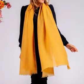 Saffron Spice Gossamer Cashmere Shawl