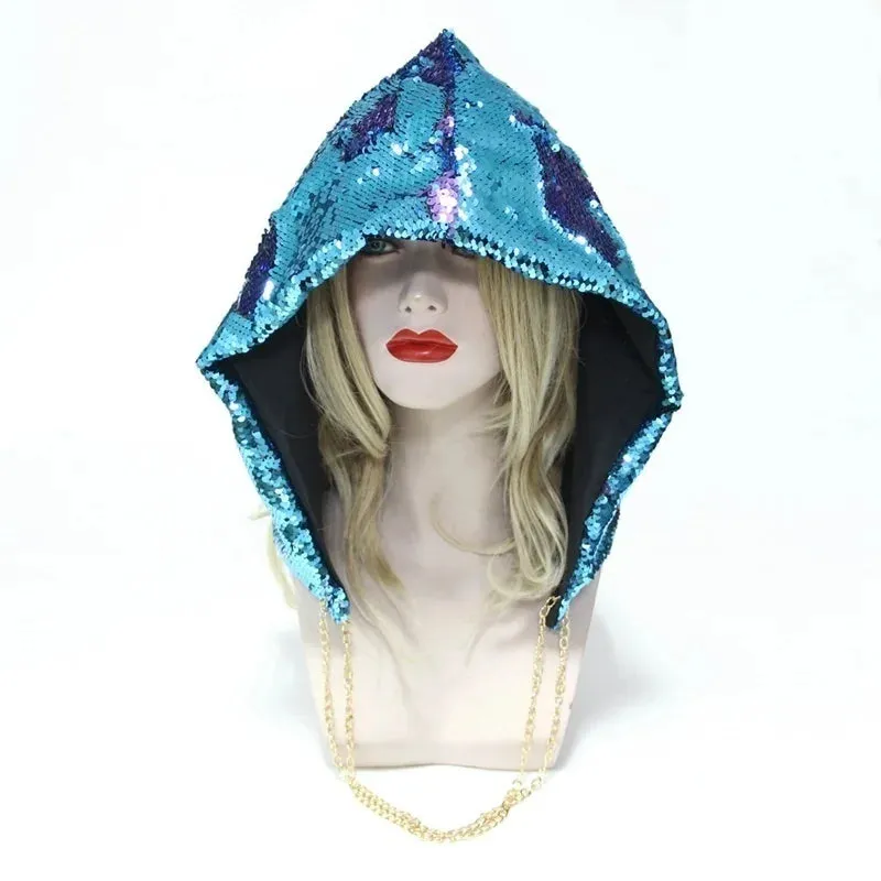 Sequin Hoods Party Rave Festival Hats