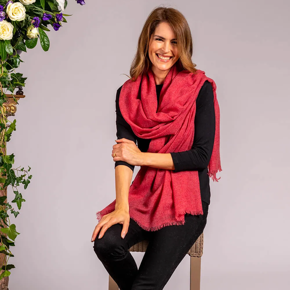 Slate Rose Gossamer Cashmere Shawl