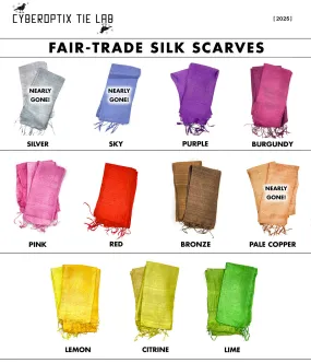 Solid Color Silk Scarves