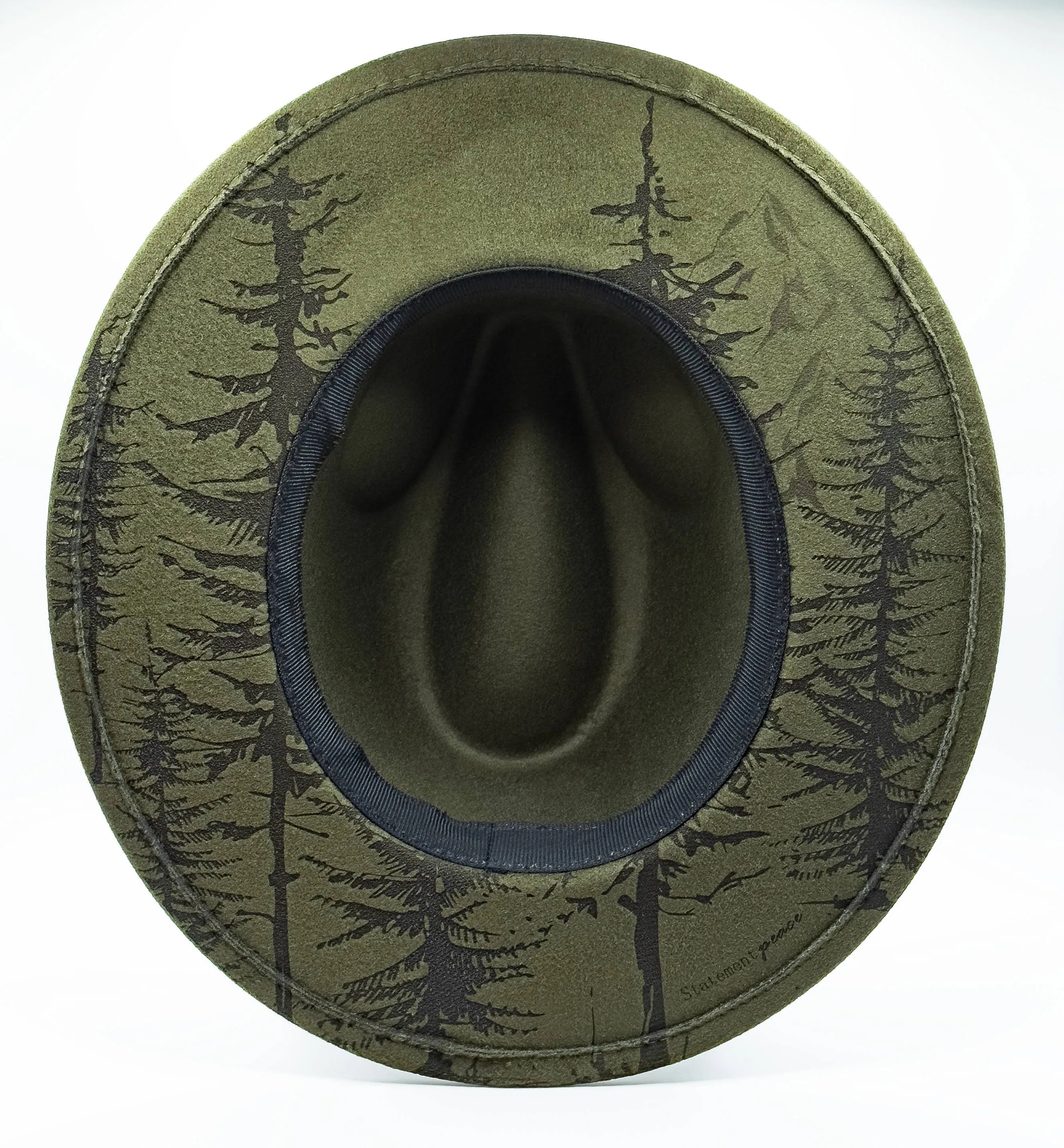 Statement Peace - Vegan Pine Tree boho Brim Hat Adjustable