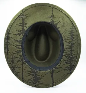 Statement Peace - Vegan Pine Tree boho Brim Hat Adjustable