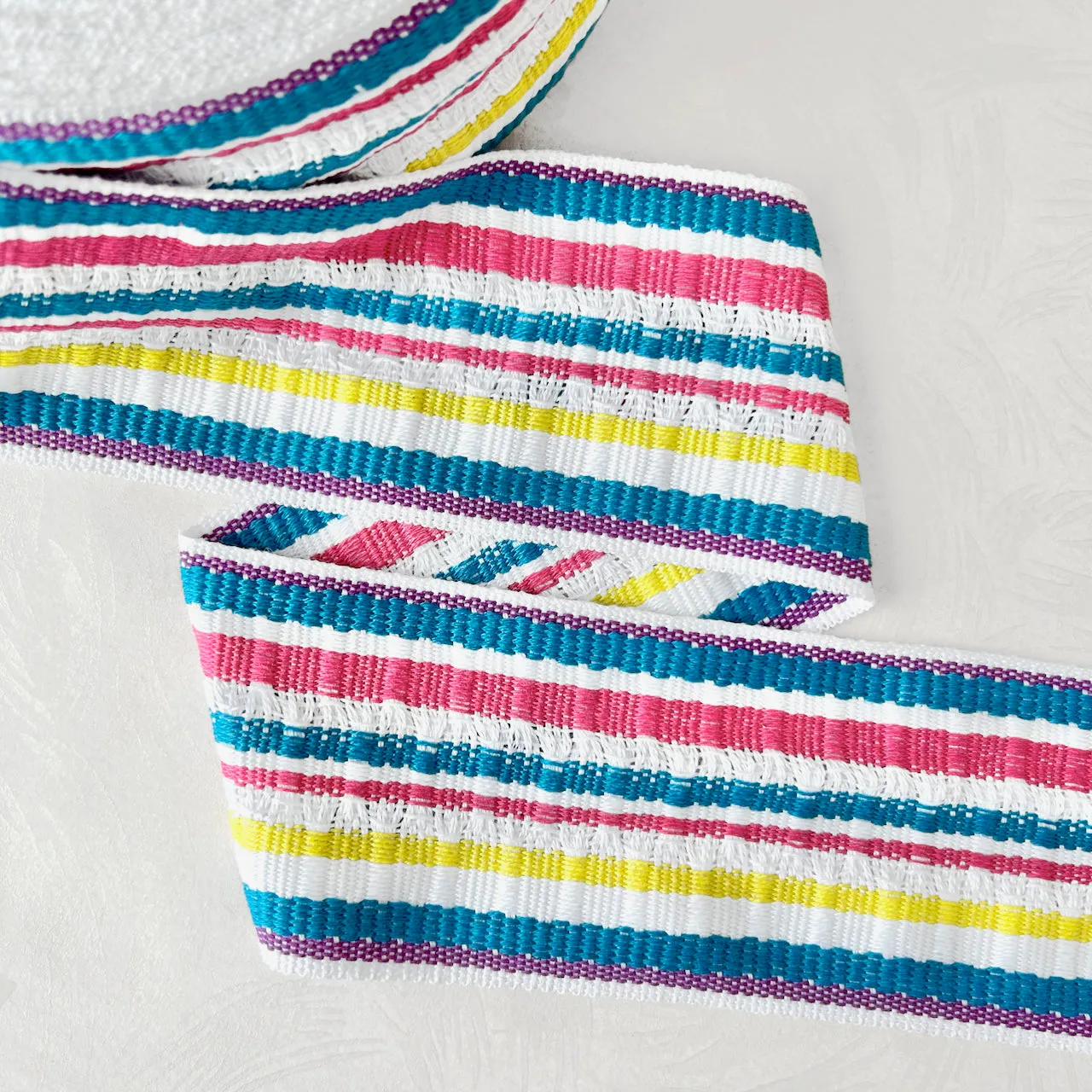 Striped Cotton Webbing 3-1/2" - Multiple Colorways