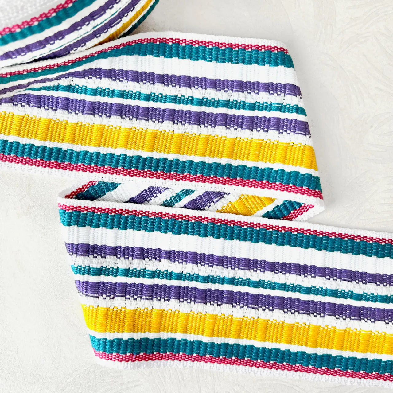 Striped Cotton Webbing 3-1/2" - Multiple Colorways