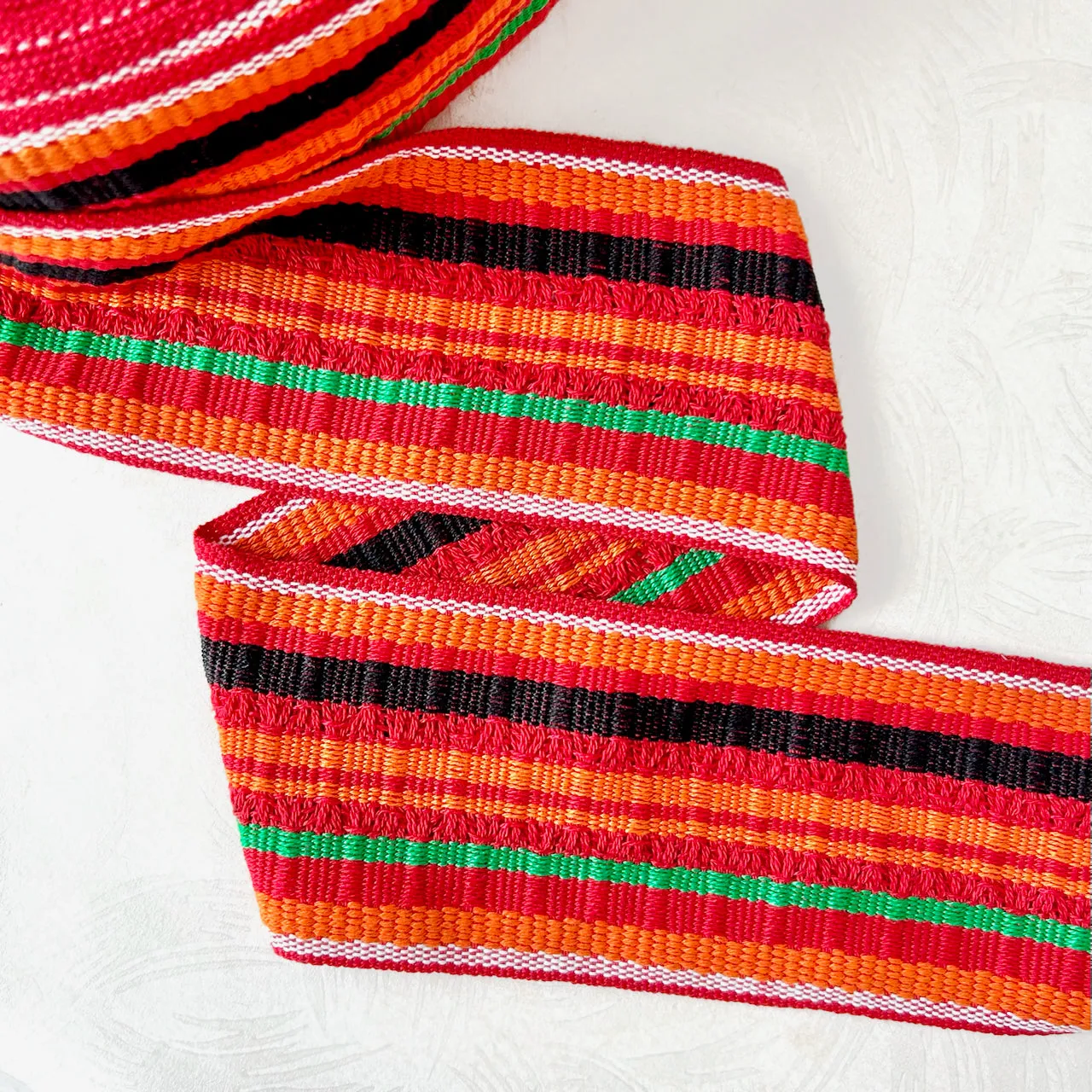 Striped Cotton Webbing 3-1/2" - Multiple Colorways